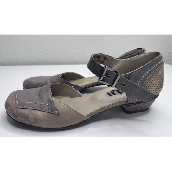 Fidji Shoes - Fidji Two Tone Leather Mary Jane Shoes Size 39 EU 8 US